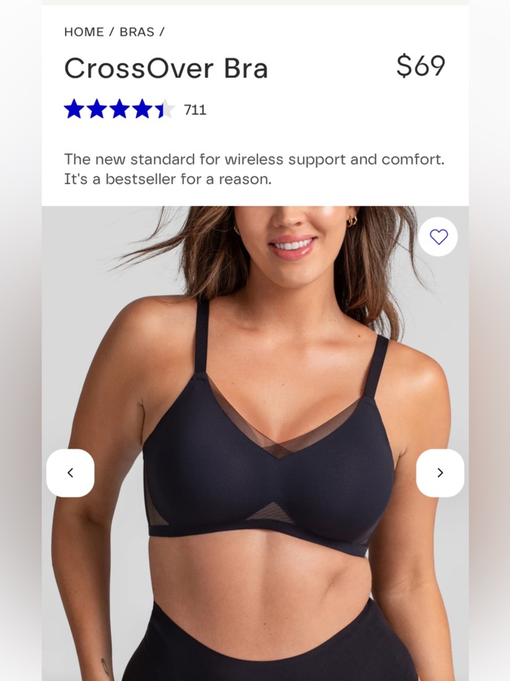 Honeylove Black Seamless Bra
